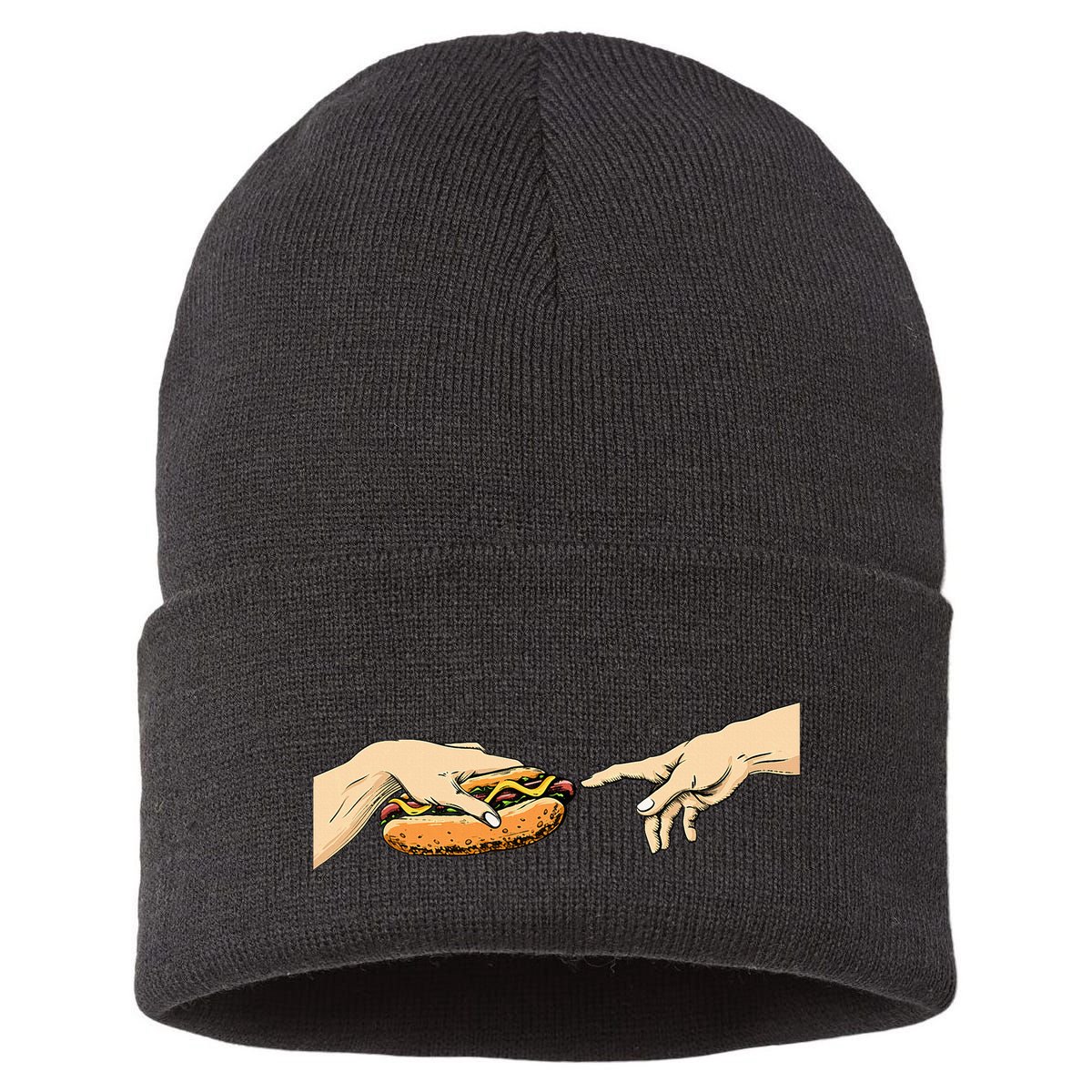 Creation Of Hot Dog Hot Dog Lover Fast Food Wiener Sustainable Knit Beanie