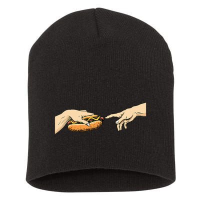Creation Of Hot Dog Hot Dog Lover Fast Food Wiener Short Acrylic Beanie