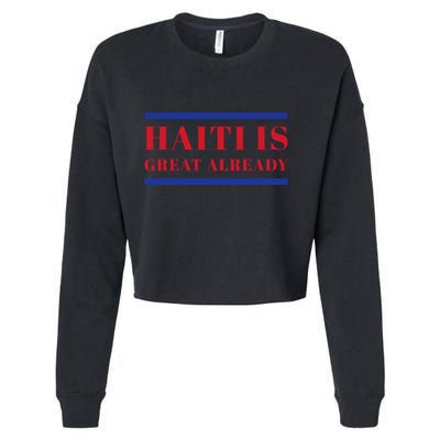 Conan O’Brien Haiti Is Great Already Cropped Pullover Crew