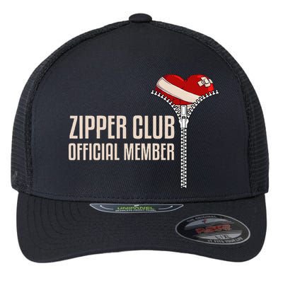 Cool Open Heart Surgery Art Zipper Club Recovery Flexfit Unipanel Trucker Cap