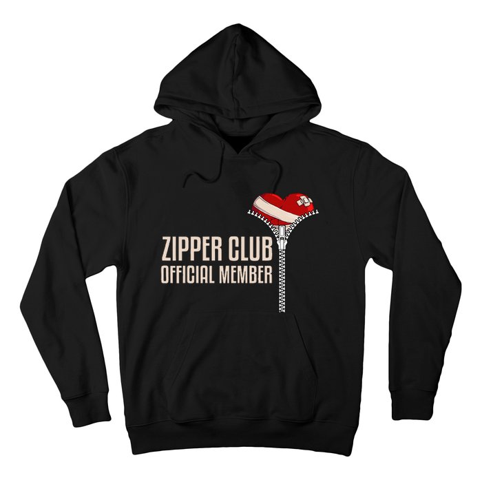 Cool Open Heart Surgery Art Zipper Club Recovery Hoodie