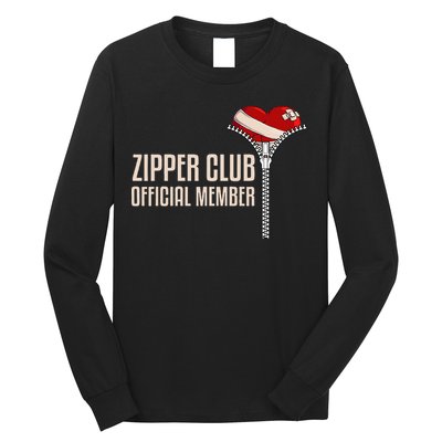 Cool Open Heart Surgery Art Zipper Club Recovery Long Sleeve Shirt