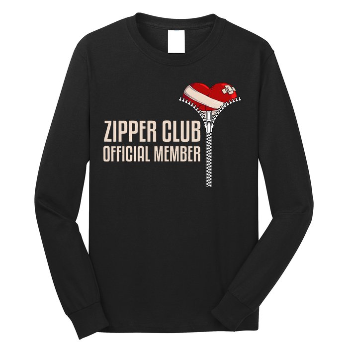 Cool Open Heart Surgery Art Zipper Club Recovery Long Sleeve Shirt