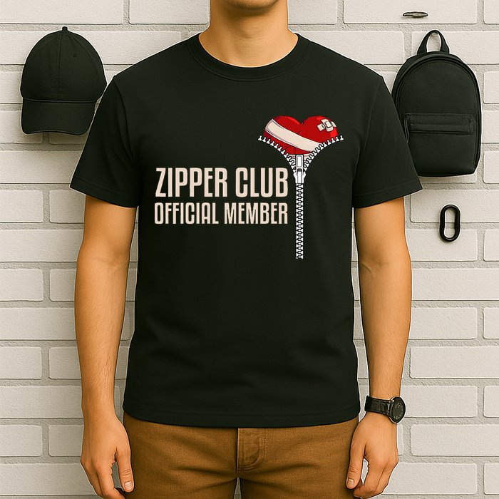 Cool Open Heart Surgery Art Zipper Club Recovery T-Shirt