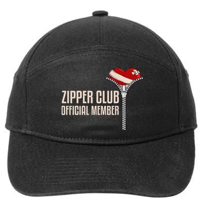 Cool Open Heart Surgery Art Zipper Club Recovery 7-Panel Snapback Hat
