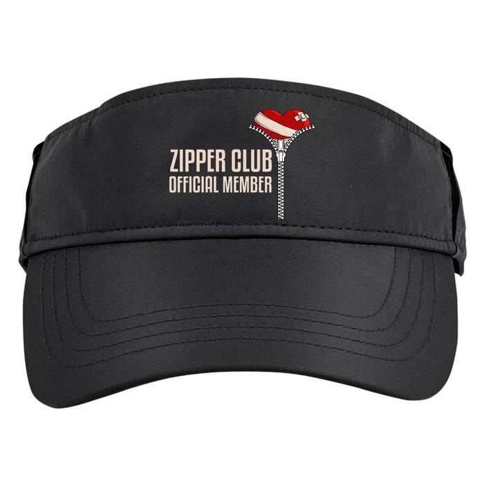 Cool Open Heart Surgery Art Zipper Club Recovery Adult Drive Performance Visor