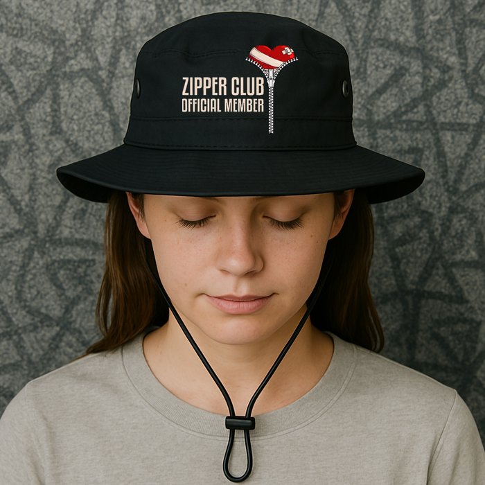 Cool Open Heart Surgery Art Zipper Club Recovery Bucket Hat