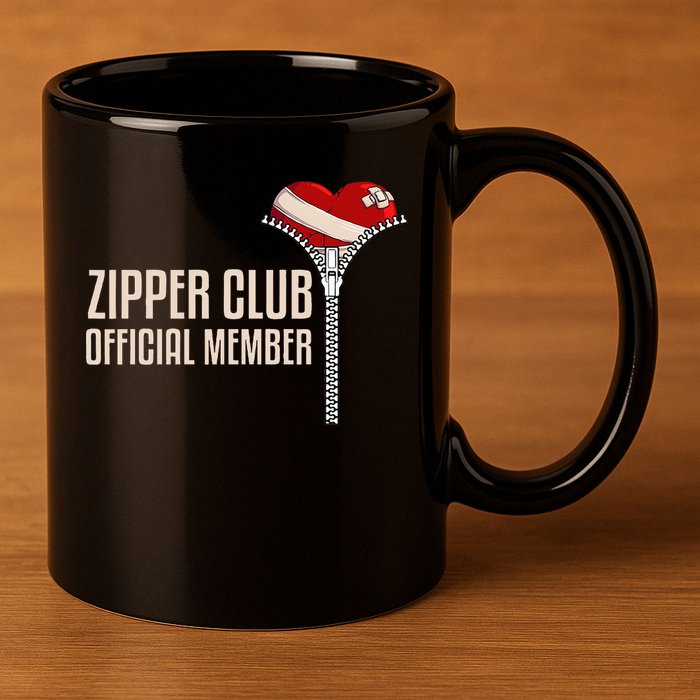 Cool Open Heart Surgery Art Zipper Club Recovery 11oz C Handle Ceramic Mug