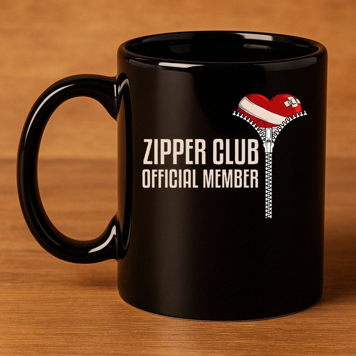 Cool Open Heart Surgery Art Zipper Club Recovery 11oz C Handle Ceramic Mug