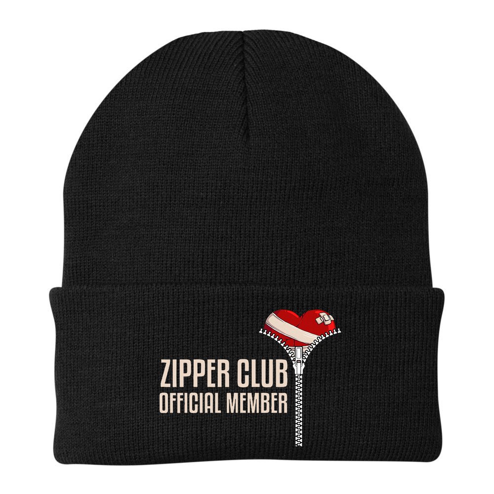 Cool Open Heart Surgery Art Zipper Club Recovery Beanie