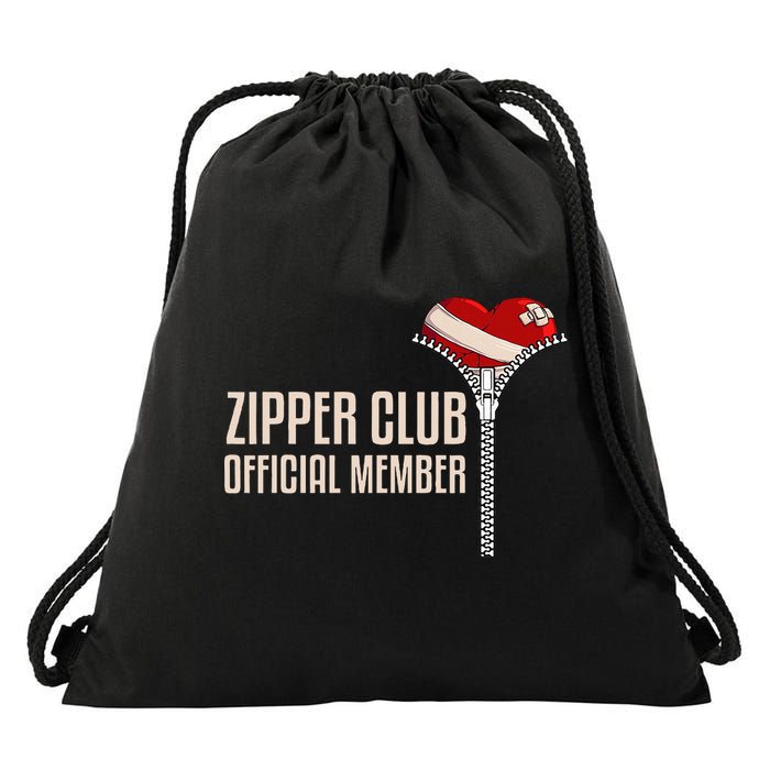 Cool Open Heart Surgery Art Zipper Club Recovery Drawstring Bag