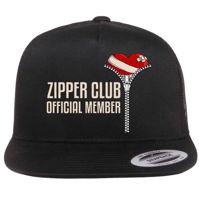 Cool Open Heart Surgery Art Zipper Club Recovery Flatbill Hat