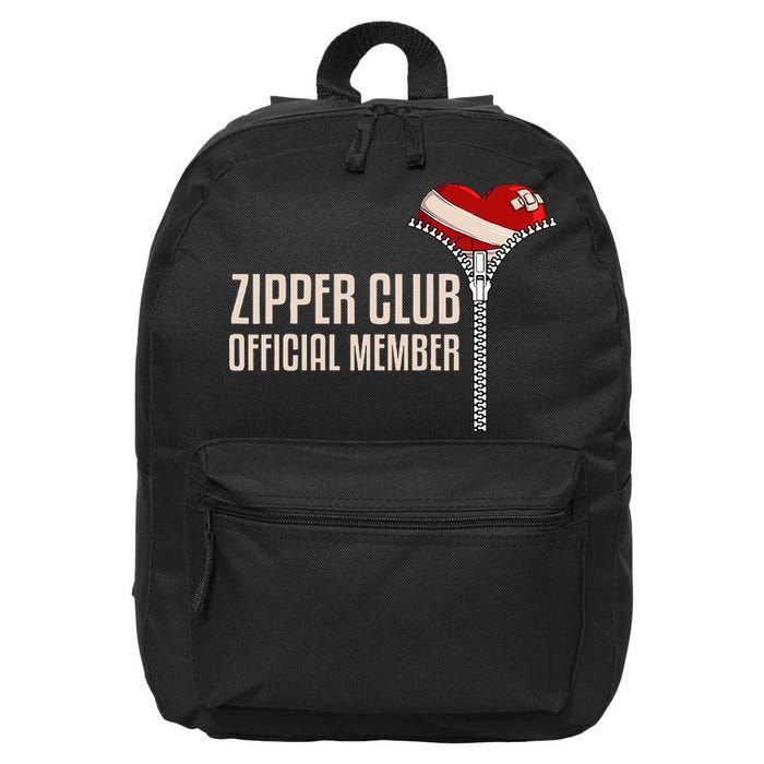 Cool Open Heart Surgery Art Zipper Club Recovery 16 in Basic Backpack