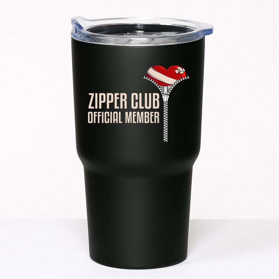 Cool Open Heart Surgery Art Zipper Club Recovery Tumbler