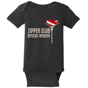 Cool Open Heart Surgery Art Zipper Club Recovery Baby Bodysuit