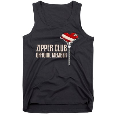 Cool Open Heart Surgery Art Zipper Club Recovery Tank Top