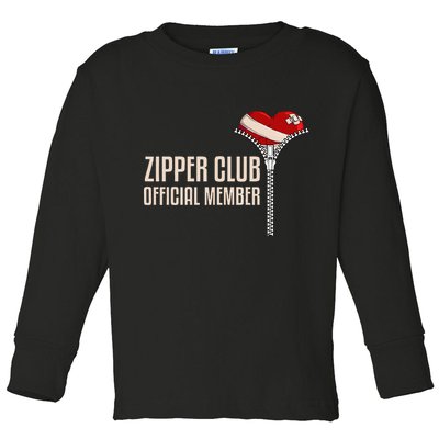 Cool Open Heart Surgery Art Zipper Club Recovery Toddler Long Sleeve Shirt