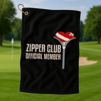 Cool Open Heart Surgery Art Zipper Club Recovery Golf Towel