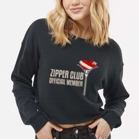 Cool Open Heart Surgery Art Zipper Club Recovery Cropped Pullover Crew