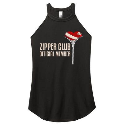 Cool Open Heart Surgery Art Zipper Club Recovery Women's Perfect Tri Rocker Tank