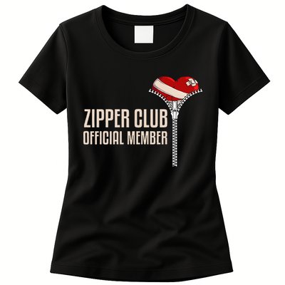 Cool Open Heart Surgery Art Zipper Club Recovery Womens T-Shirt