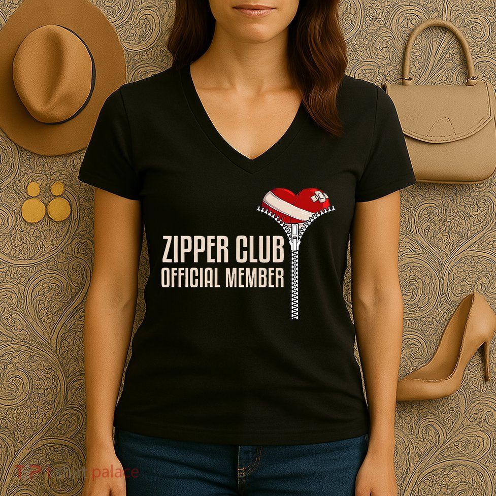 Cool Open Heart Surgery Art Zipper Club Recovery Women's V-Neck T-Shirt