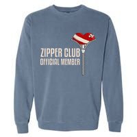 Cool Open Heart Surgery Art Zipper Club Recovery Garment-Dyed Sweatshirt