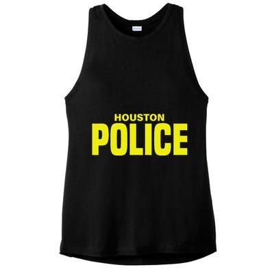 City Of Houston Police Officer Texas Policeman Uniform Duty Ladies PosiCharge Tri-Blend Wicking Tank