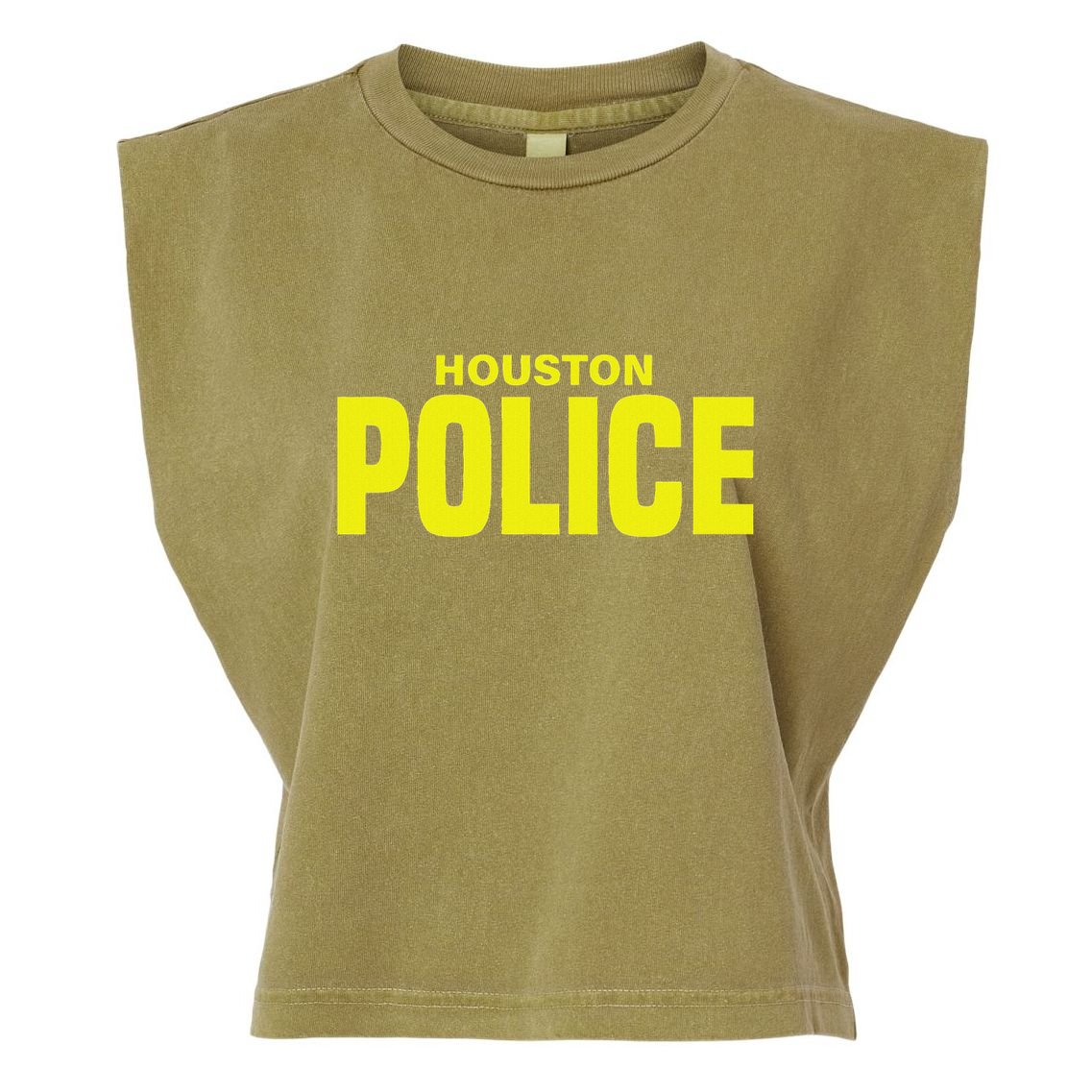 City Of Houston Police Officer Texas Policeman Uniform Duty Garment-Dyed Women's Muscle Tee