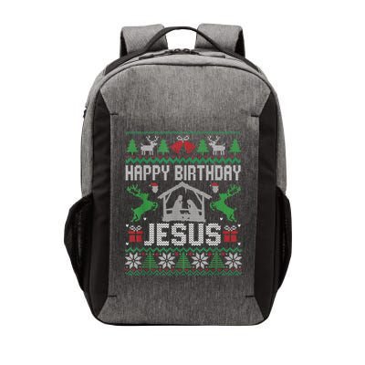 Christmas Outfit Happy Birthday Jesus Holiday Ugly Sweater Vector Backpack