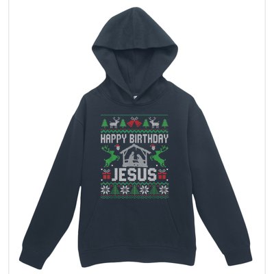 Christmas Outfit Happy Birthday Jesus Holiday Ugly Sweater Urban Pullover Hoodie