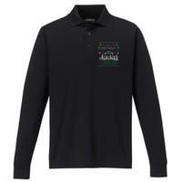 Christmas Outfit Happy Birthday Jesus Holiday Ugly Sweater Performance Long Sleeve Polo