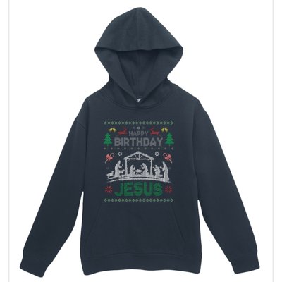 Christmas Outfit Happy Birthday Jesus Holiday Ugly Sweater Urban Pullover Hoodie