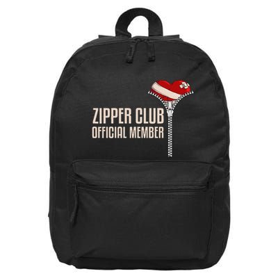 Cool Open Heart Surgery Art Women Zipper Club Recovery 16 in Basic Backpack
