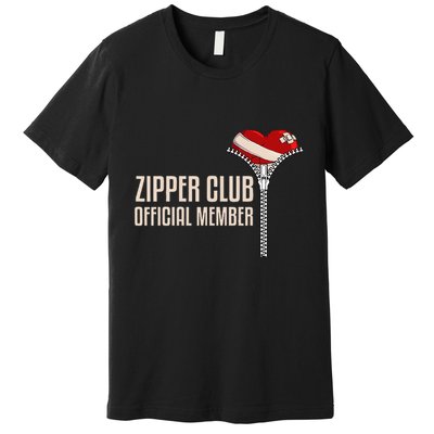 Cool Open Heart Surgery Art Women Zipper Club Recovery Premium T-Shirt