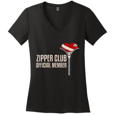 Cool Open Heart Surgery Art Women Zipper Club Recovery Women's V-Neck T-Shirt