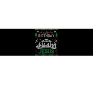 Christmas Outfit Happy Birthday Jesus Holiday Ugly Sweater Bumper Sticker