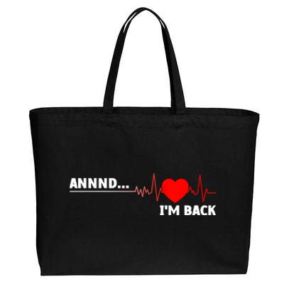 Cool Open Heart Surgery Heart Attack Survivor Cotton Canvas Jumbo Tote