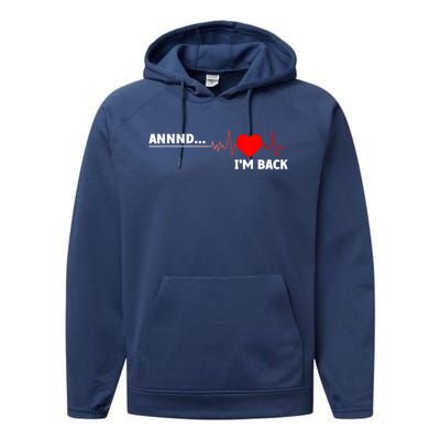 Cool Open Heart Surgery Heart Attack Survivor Performance Fleece Hoodie