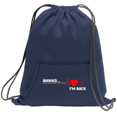 Cool Open Heart Surgery Heart Attack Survivor Sweatshirt Cinch Pack Bag