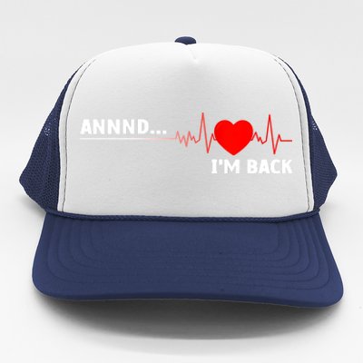 Cool Open Heart Surgery Heart Attack Survivor Trucker Hat