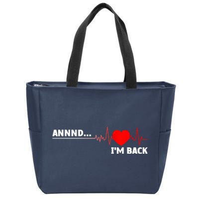 Cool Open Heart Surgery Heart Attack Survivor Zip Tote Bag