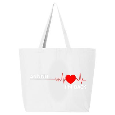 Cool Open Heart Surgery Heart Attack Survivor 25L Jumbo Tote