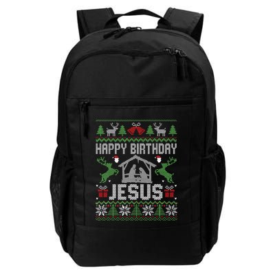 Christmas Outfit Happy Birthday Jesus Holiday Ugly Sweater Backpack