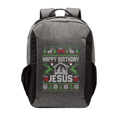 Christmas Outfit Happy Birthday Jesus Holiday Ugly Sweater Vector Backpack