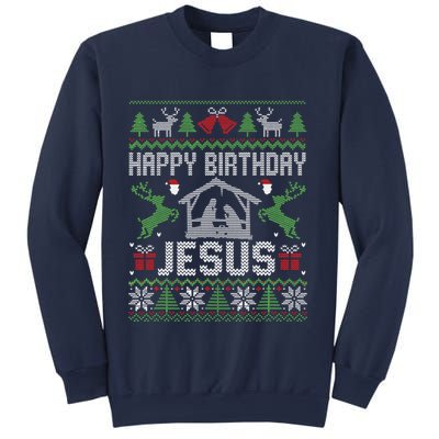 Christmas Outfit Happy Birthday Jesus Holiday Ugly Sweater Sweatshirt