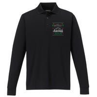 Christmas Outfit Happy Birthday Jesus Holiday Ugly Performance Long Sleeve Polo