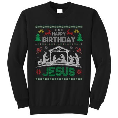 Christmas Outfit Happy Birthday Jesus Holiday Ugly Sweatshirt