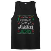 Christmas Outfit Happy Birthday Jesus Holiday Ugly PosiCharge Competitor Tank