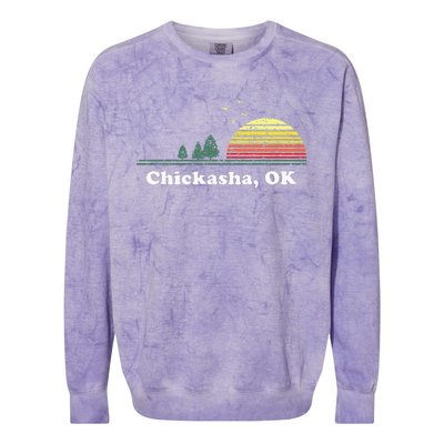 Chickasha Oklahoma Home Souvenir Print Colorblast Crewneck Sweatshirt